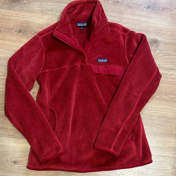 Patagonia Tops - Patagonia Deep Red Fleece Pullover